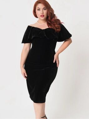 Blue Velvet Sophia Wiggle Dress NWOT